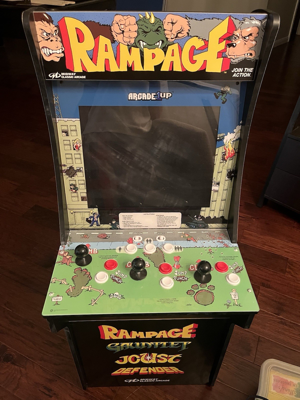 Arcade1up Rampage Gauntlet Joust Defender Reproduction Arcade Machine