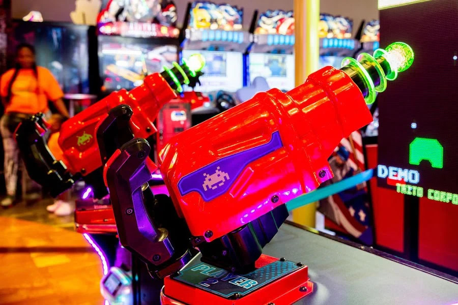 Raw Thrills Space Invaders Frenzy Arcade Machine – Giant 109″ LED Screen Shooter