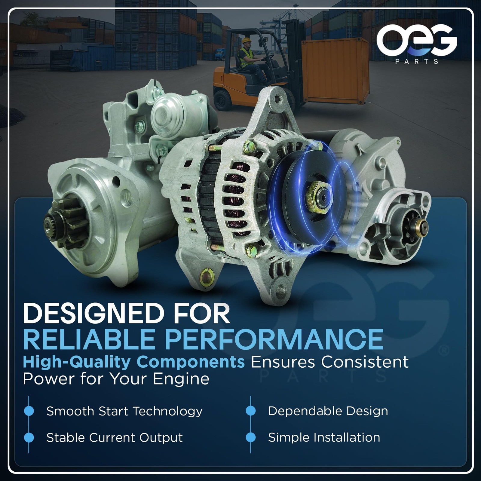 OEG Parts New Starter Compatible with Nissan PLU40 PLU50 K15 K21 K25 M000T653…
