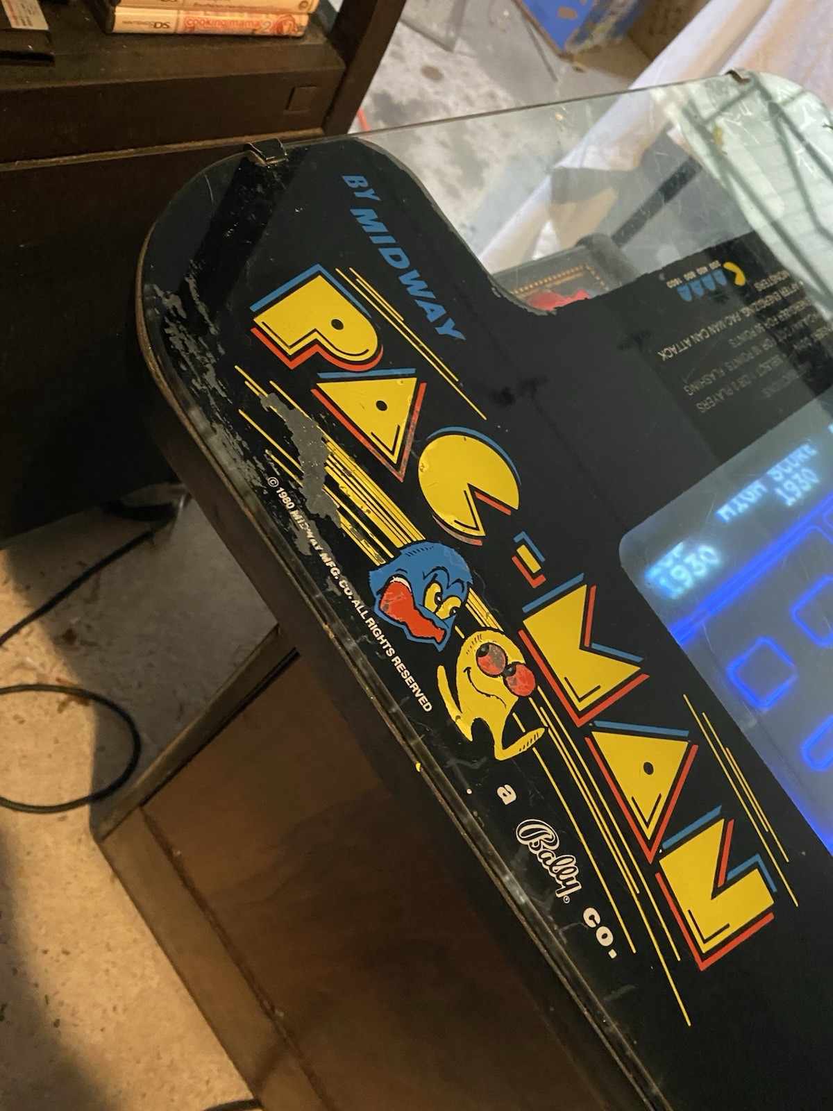 Original Pacman Cocktail Arcade Game From 80’s Works Great