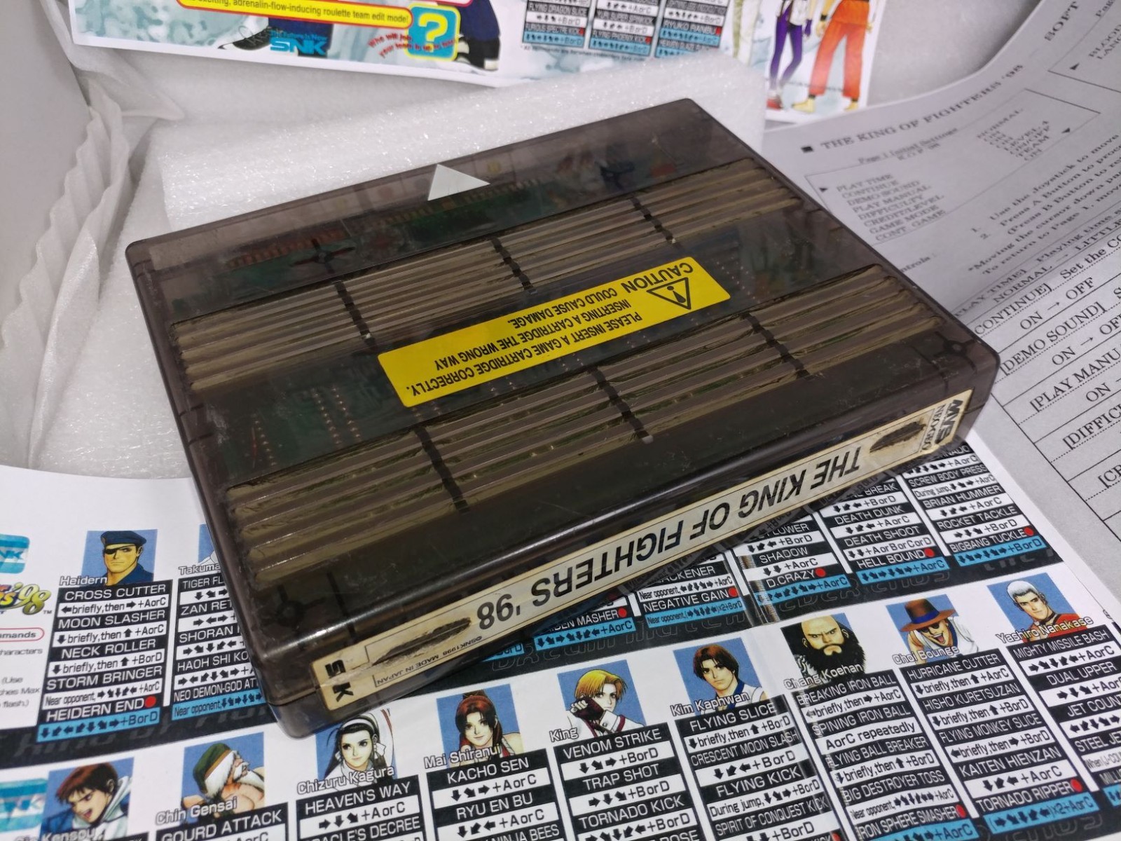 The King of Fighters 98 MVS SNK Cart Original Arcade Video Game Japan