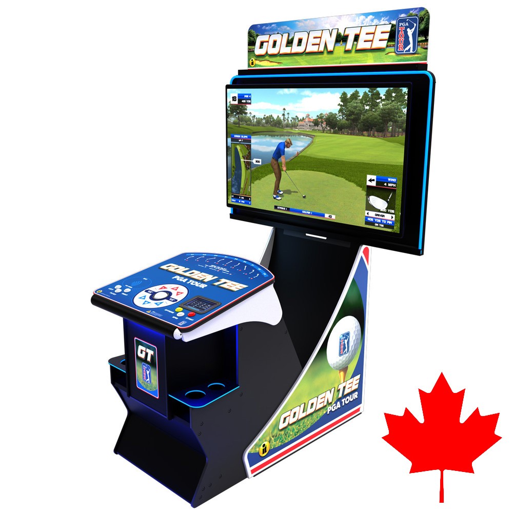 Golden Tee Golf Game – PGA TOUR Clubhouse Deluxe Edition – Canadian