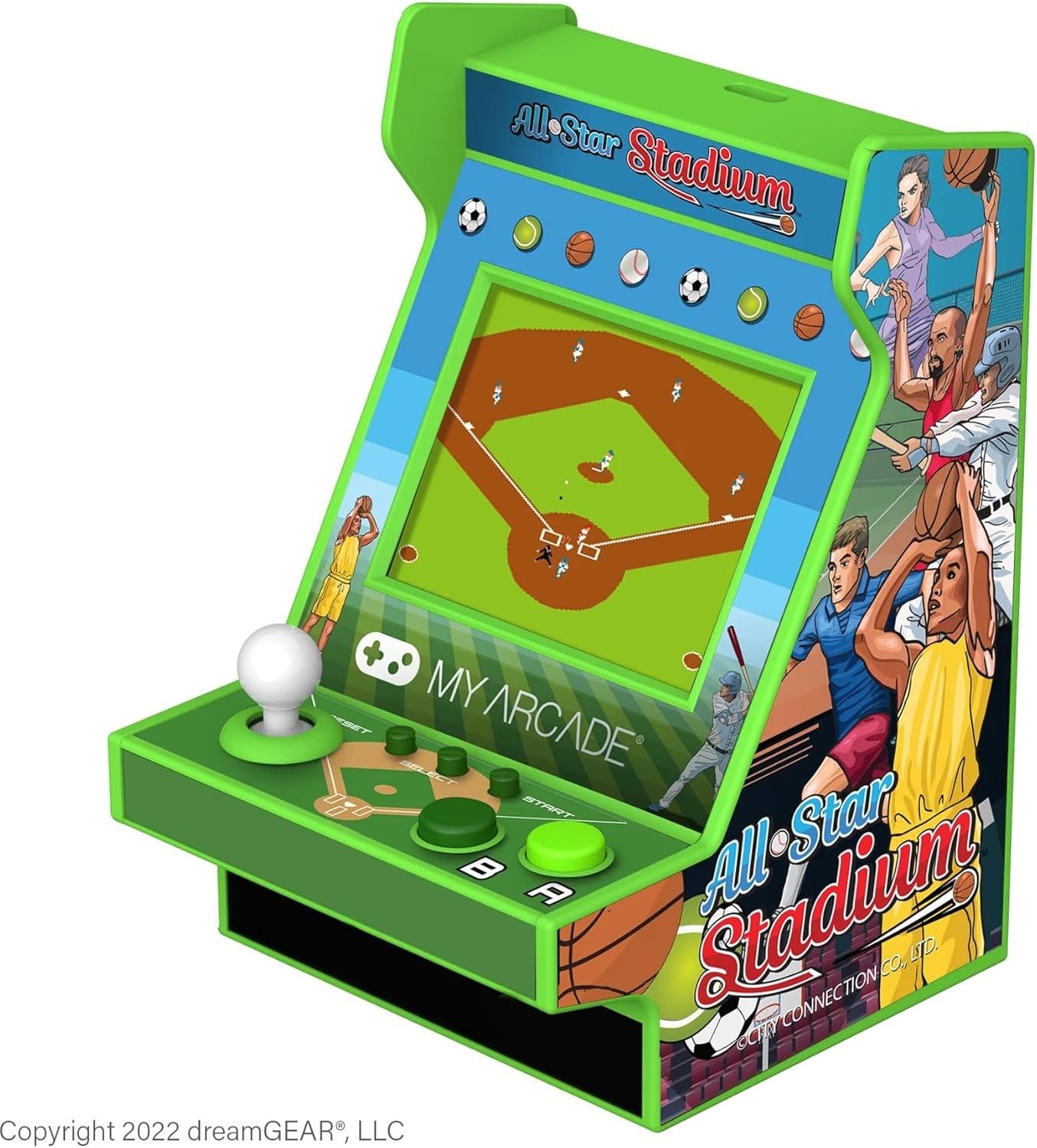 All Star Stadium Nano Player – Portable Mini Arcade w/207 Retro Games, 2.4″ S…