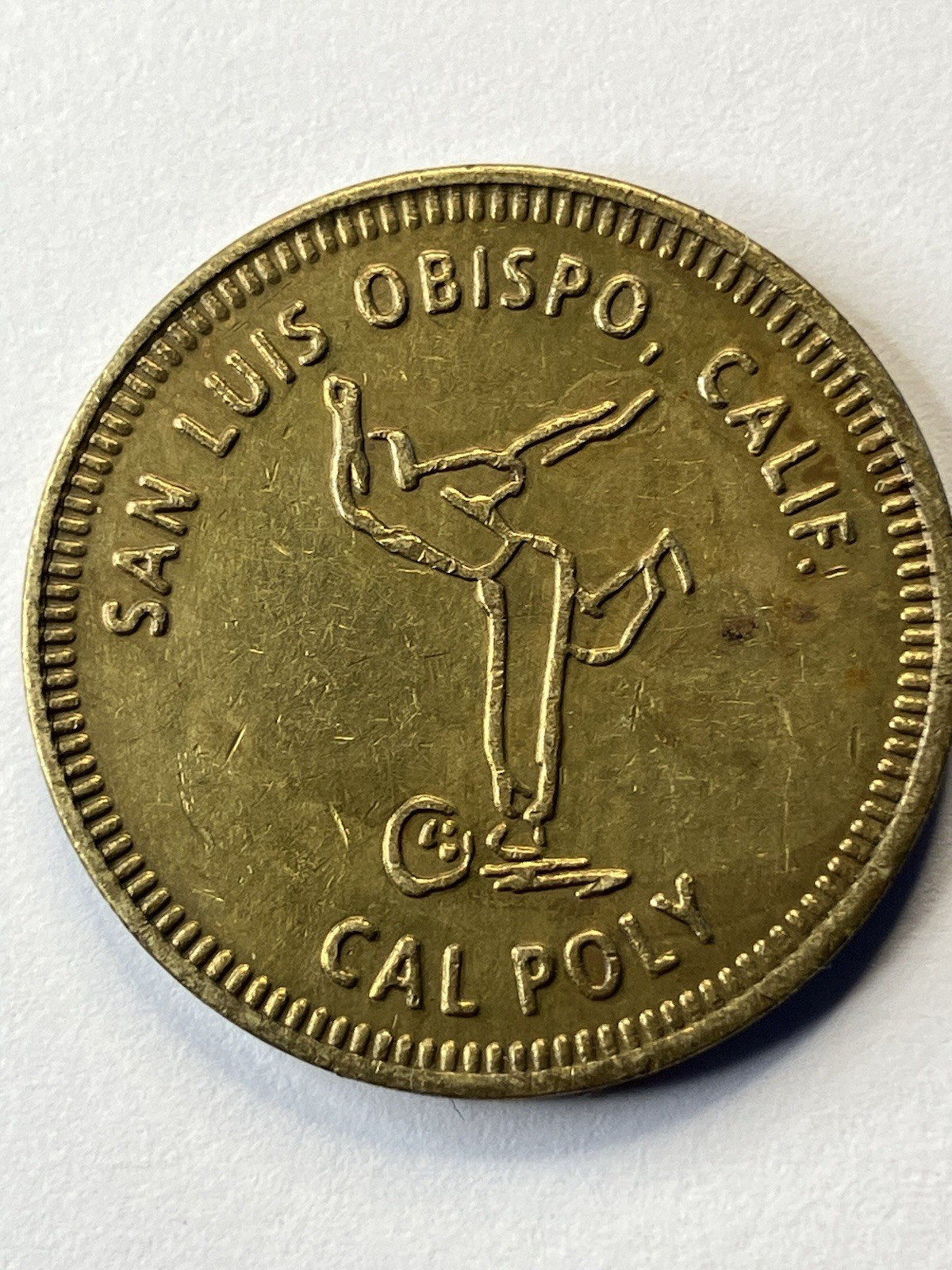 RARE CAL POLY ARCADE TOKEN STUDENT UNION SAN LUIS OBISPO CALIFORNIA Bowling #ua1