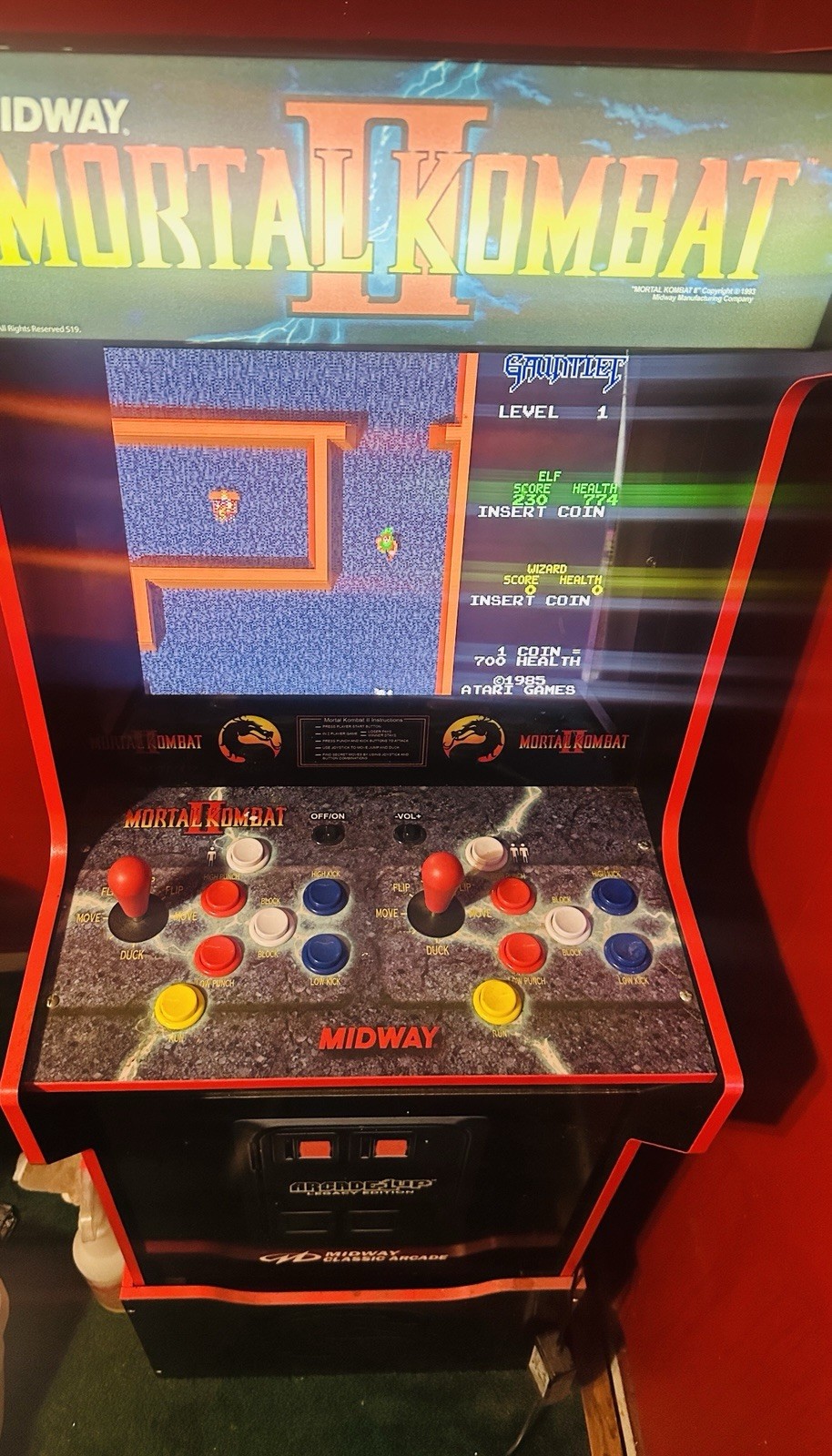 Arcade1Up Mortal Kombat II Reproduction Upright Arcade Cabinet 2021
