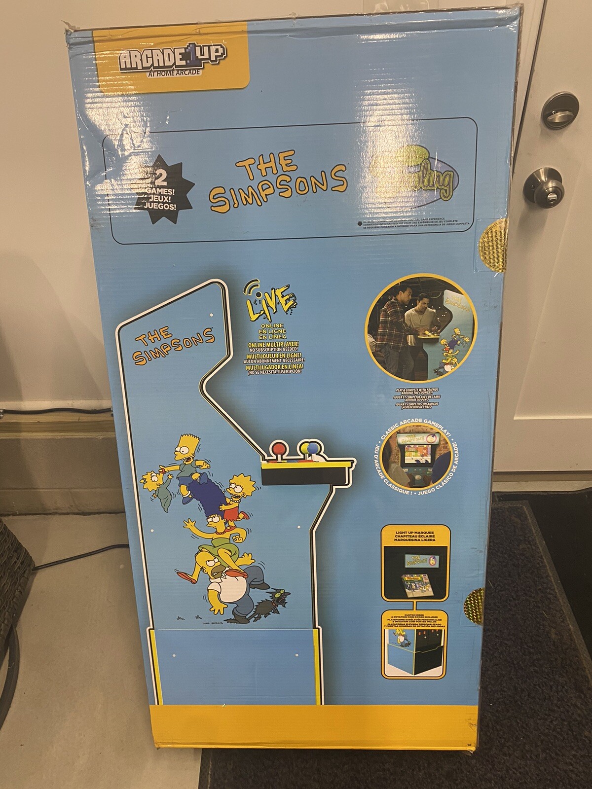 🕹️ARCADE1UP The Simpsons Live Arcade Cabinet with Riser & Lit Marquee 4 Player