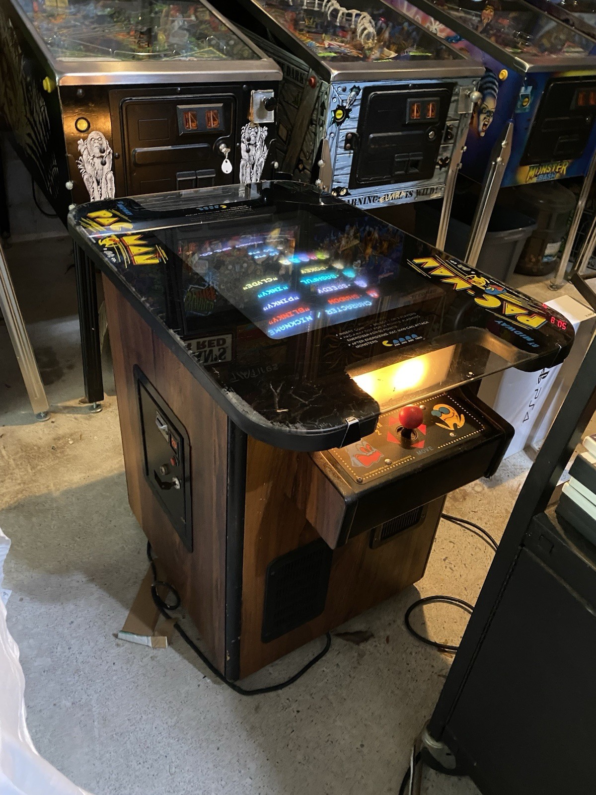 Original Pacman Cocktail Arcade Game From 80’s Works Great