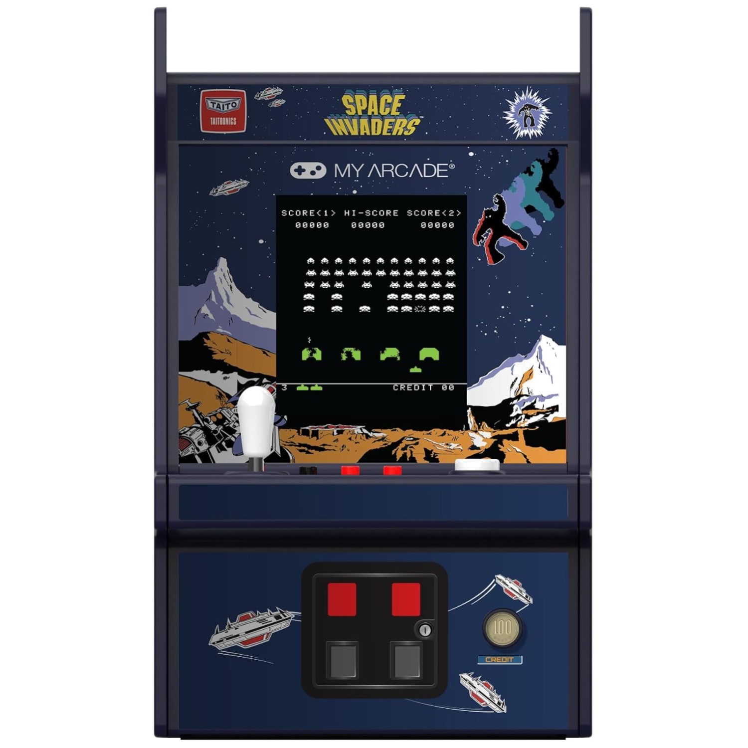 Compact Space Invaders Arcade: Portable Collector’s Item
