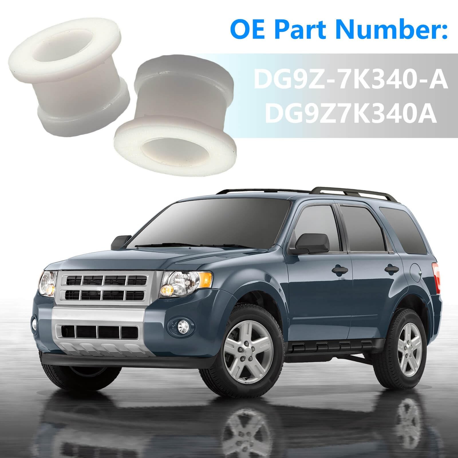 2 PCS Shifter Cable Bushing Kit, Compatible with Ford Edge 2012-2020 white