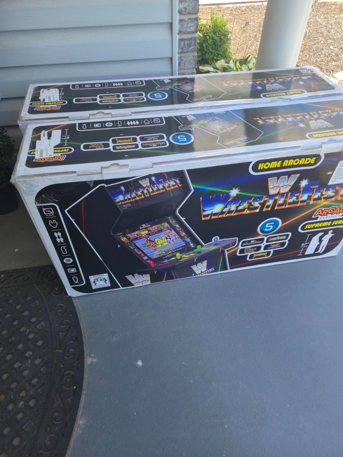 4 Player WWE Supreme Series Premium Arcade Cabinet, 5 Games Included NEW IN BOX!