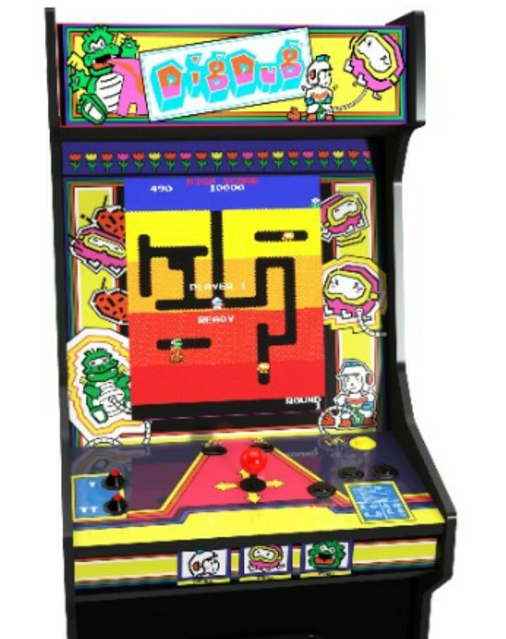 Bandai Namco Pac-man Legacy Arcade Game 14-N-1 Dig Dug Edition, Arcade 1Up Bar