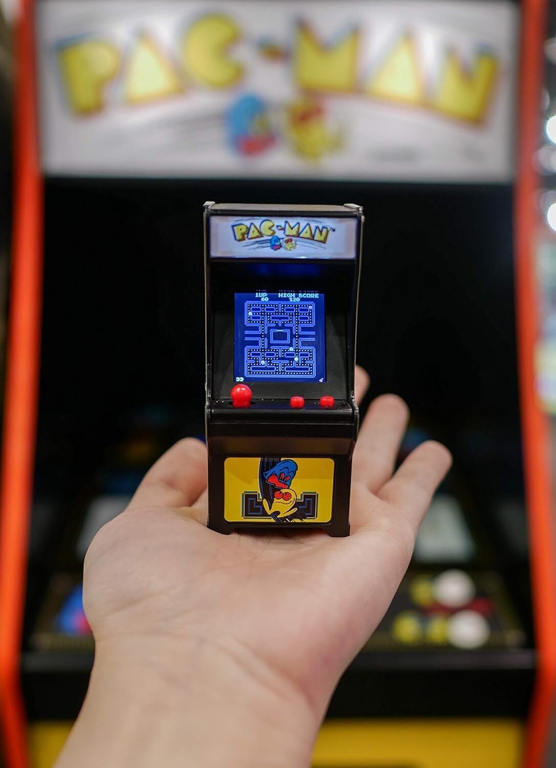 Mini Pac-Man Arcade Game – 3.5″ Size with Full Gameplay & Authentic Sounds