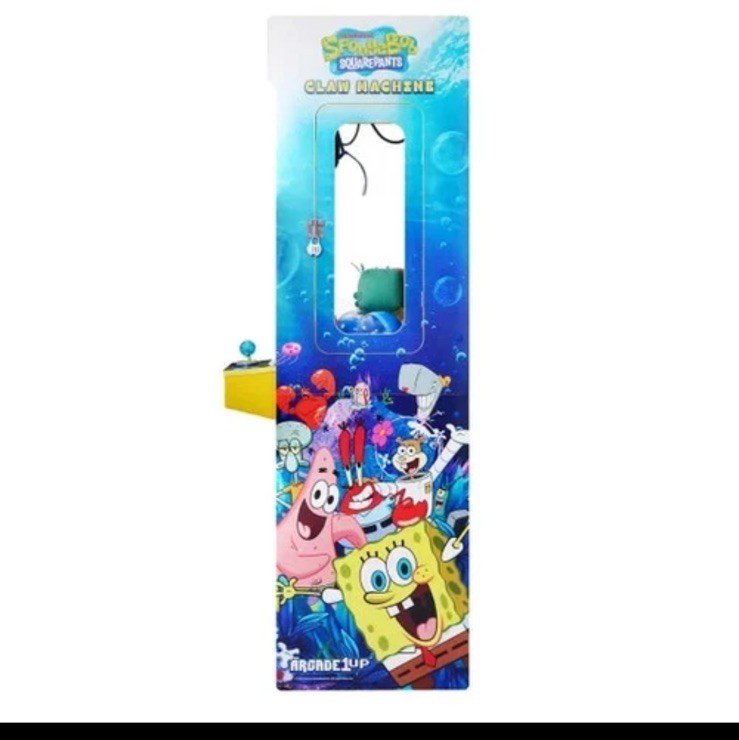 SPONGEBOB SQUAREPANTS CLAW CRANE GRABBER MACHINE ARCADE GAME ARCADE 1UP 5 FT NEW
