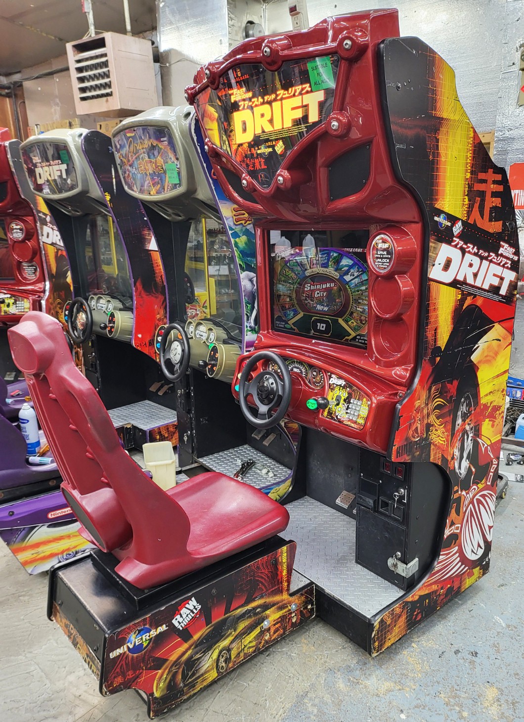The Fast and Furious DRIFT Sit Down Arcade Driving Video Game Machine 27″ LCD #2