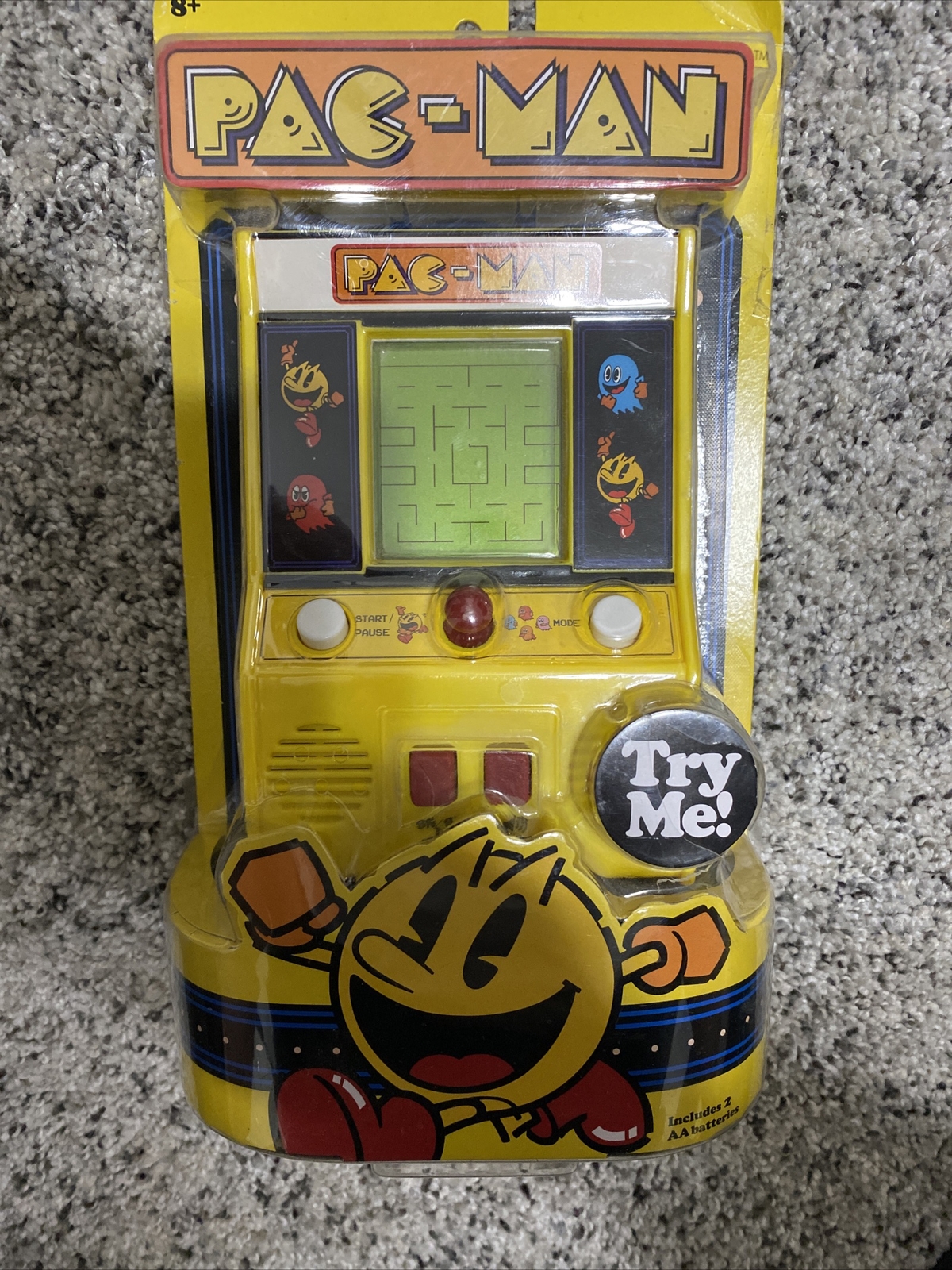 Pac-man Retro Mini Arcade Handheld Game Classic Play 2 Modes TESTED-WORKING