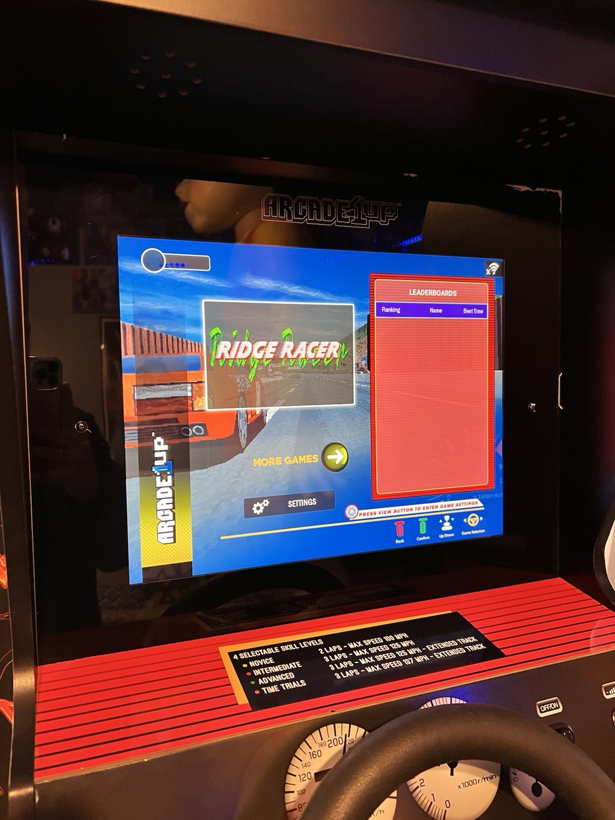 Arcade 1up Ridge Racer 5 in 1 Cabinet With Rumble steering Wheel, Lit & Riser 🔥