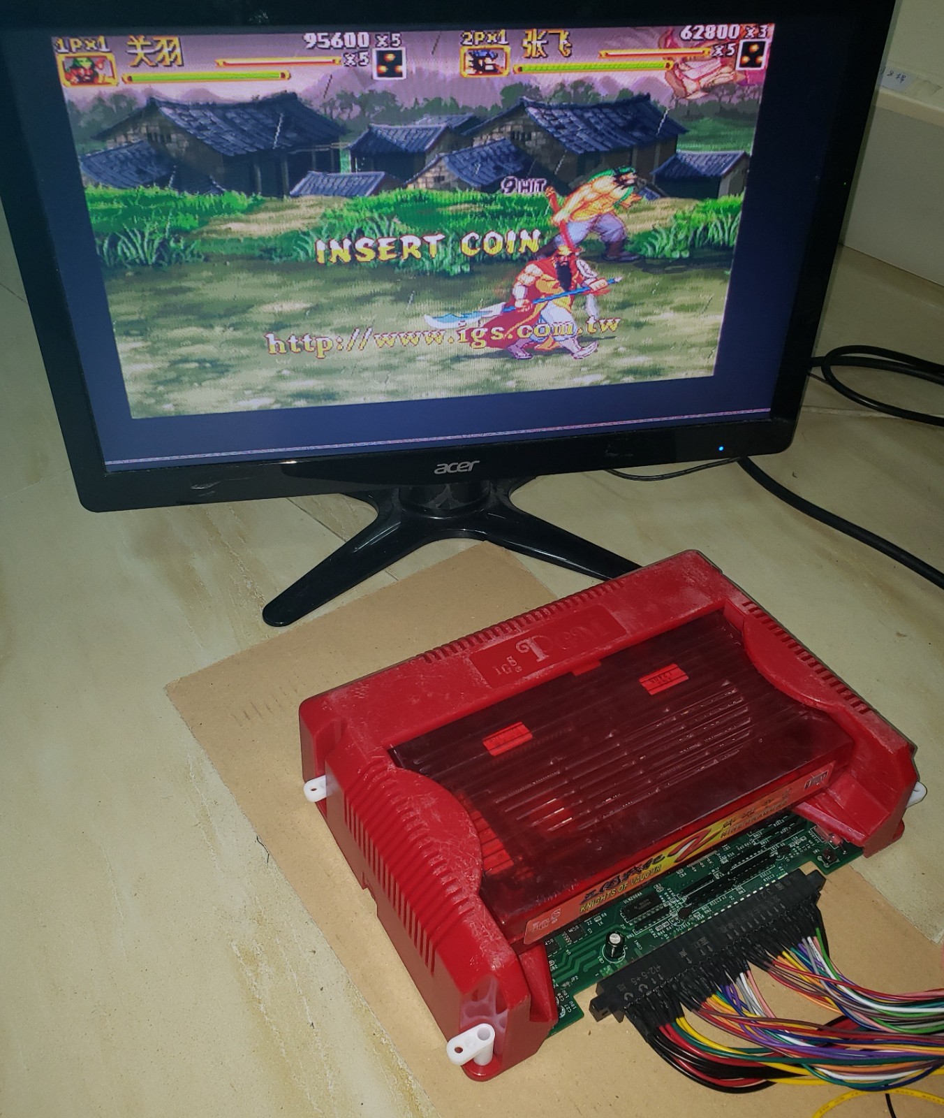 Knights of Valour 2 Nine Dargons Cart with IGS console Arcade Video Game PGM