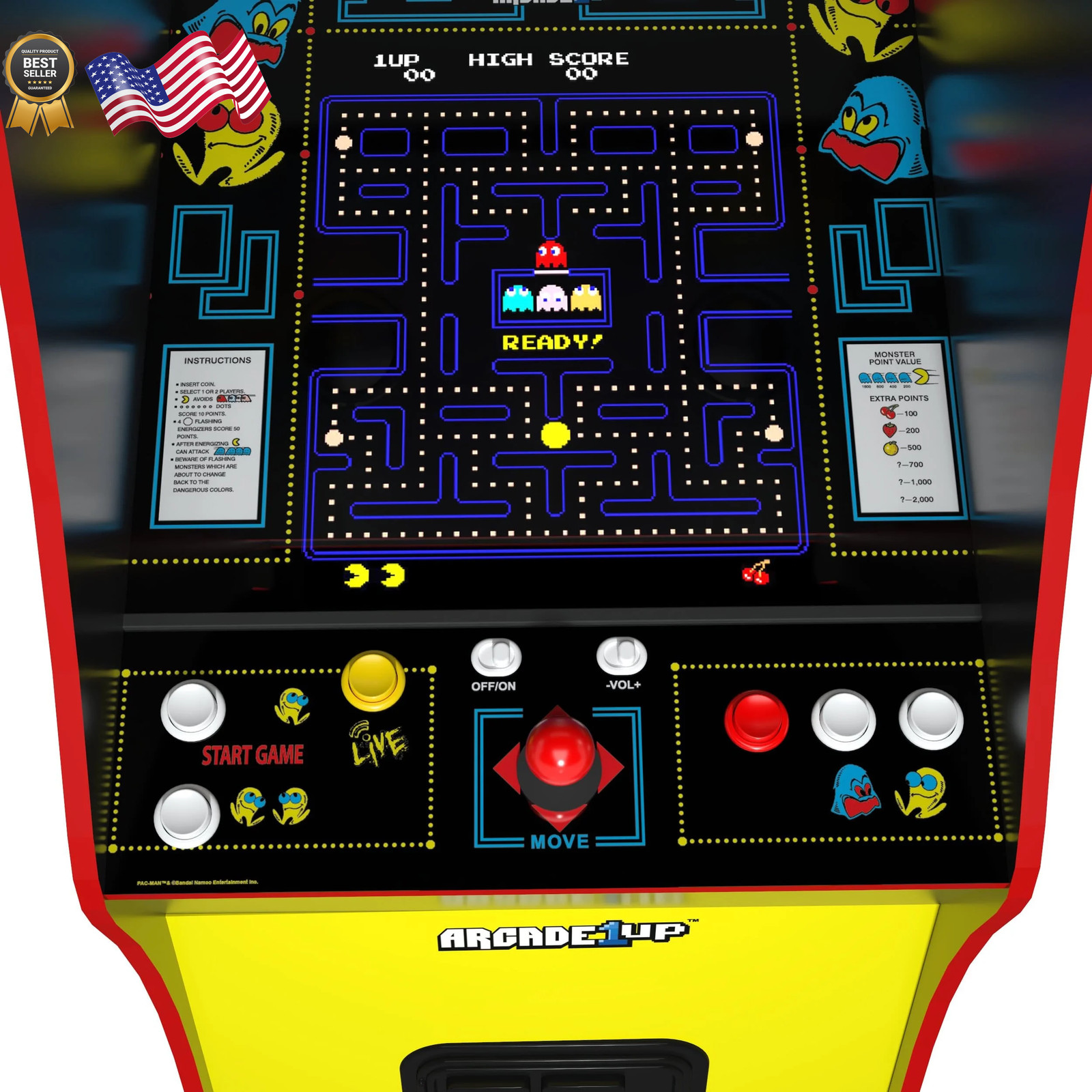 Arcade1Up PacMan Legacy Arcade Deluxe Edition FREE SHIPPING USA ONLY