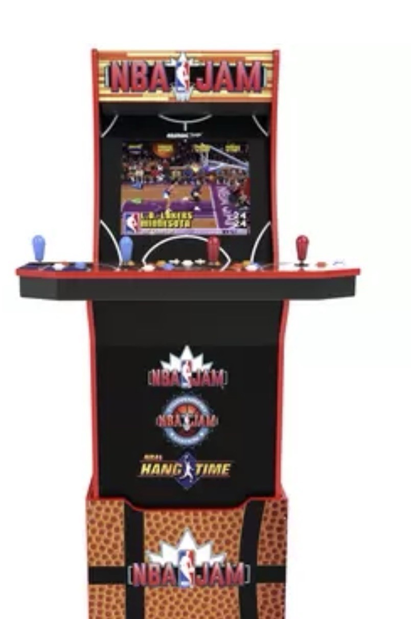 Arcade1up NBA Jam Arcade 4 player Machine w/Stool NBA Hangtime TournamentEdition