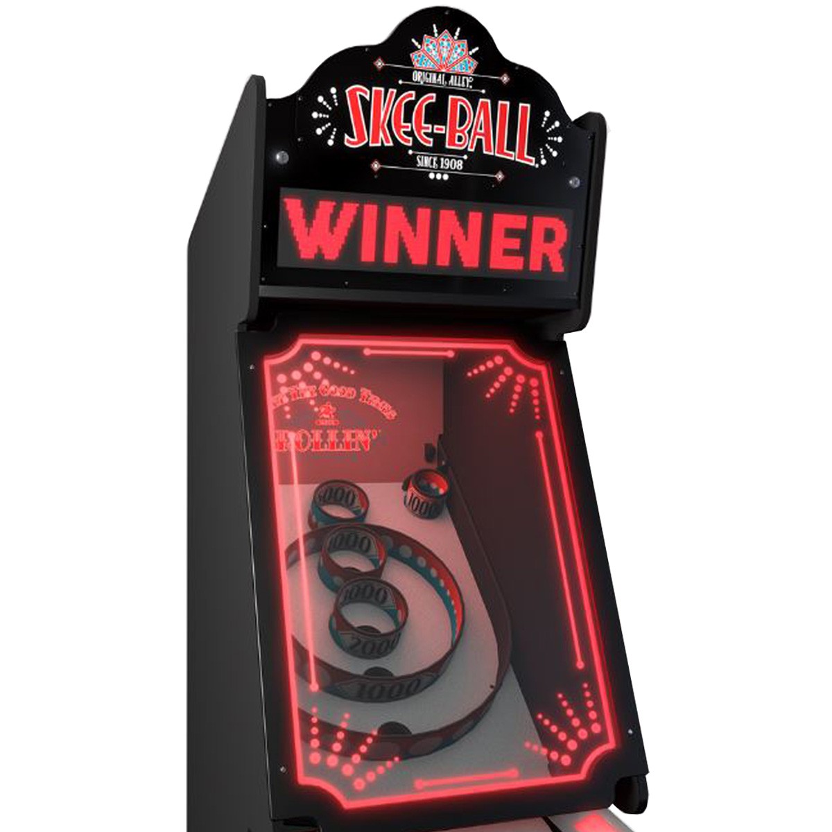 Skee-Ball Glow 10′ Free Play Home Arcade Game