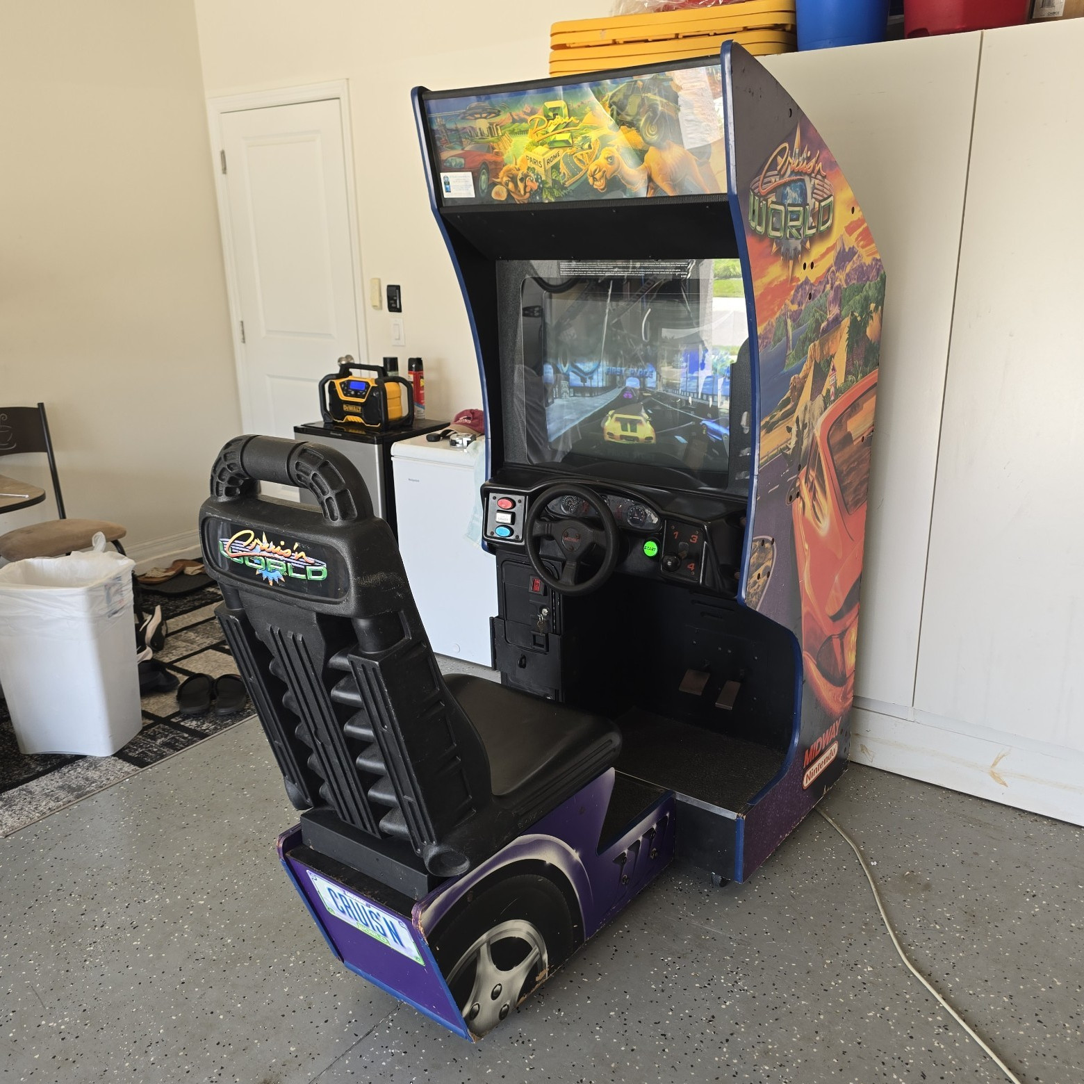 Midway Cruis’n World Sit-Down Driving Arcade Machine Cabinet Original 1996