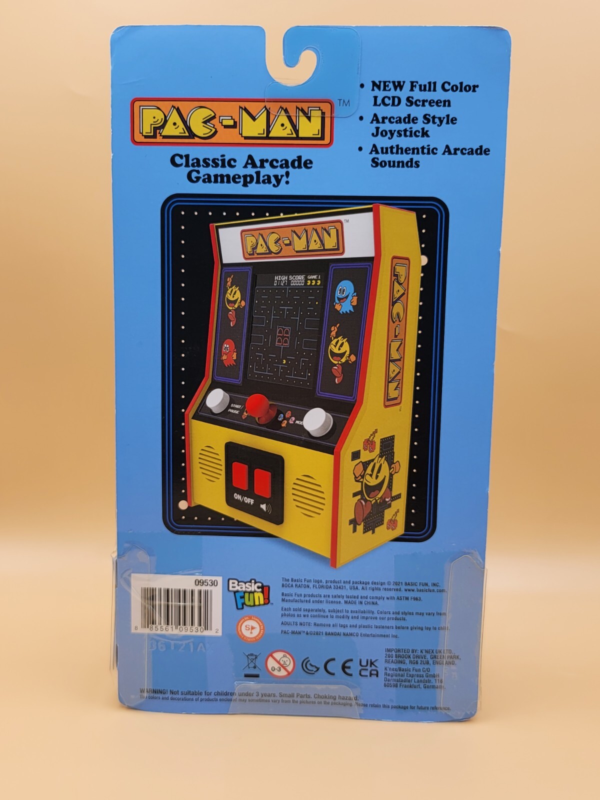 Basic Fun Arcade Classics Pac-Man Color LCD Retro Mini Arcade Game