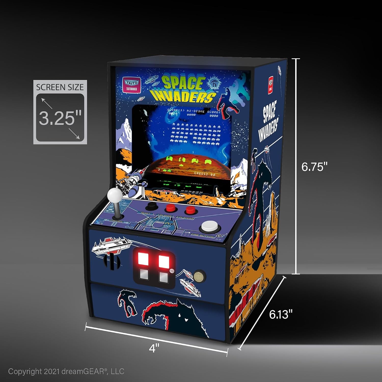 Space Invaders Micro Player Mini Arcade Game Handheld Collectible