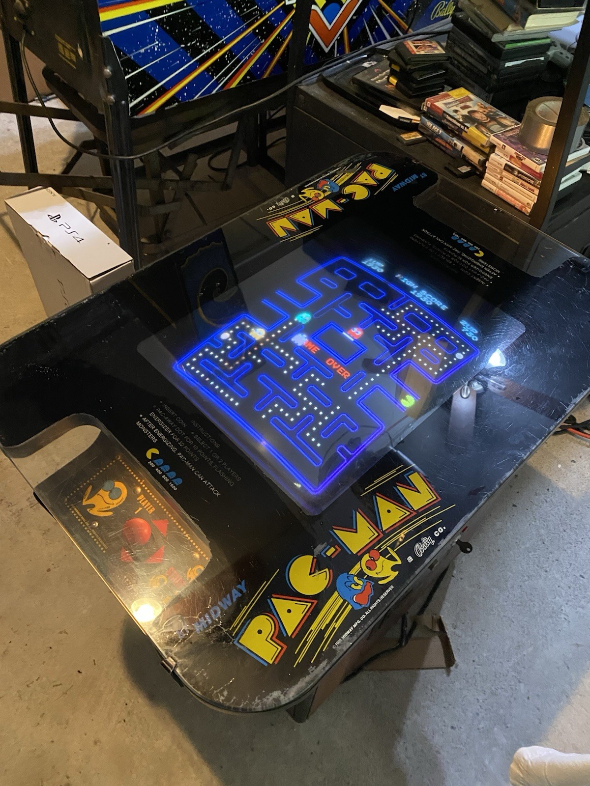 Original Pacman Cocktail Arcade Game From 80’s Works Great