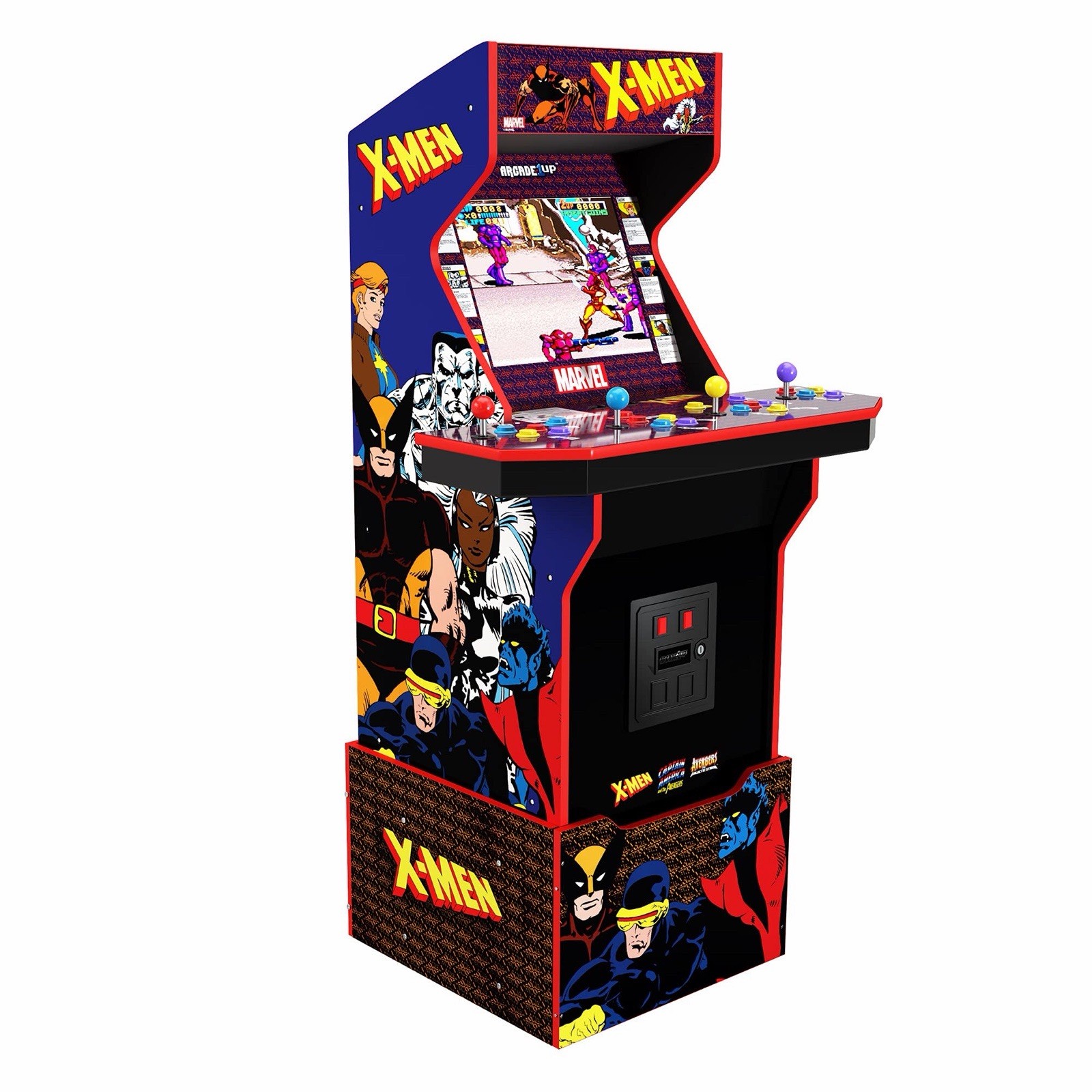 MARVEL Arcade1up X-MEN (4-player) w/stool & riser! GOLD SEALED!! Arcade Game 1up