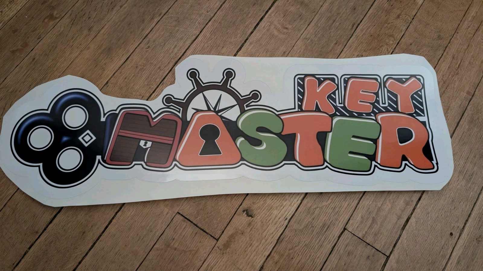 Sega key master arcade game set of stickers vinyl front door die cut