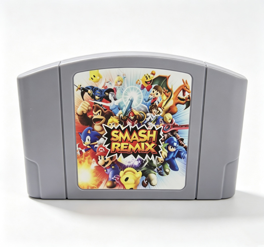 Smash Remix V 2.0.1 Game Cartridge For Nintendo 64 Console US Version