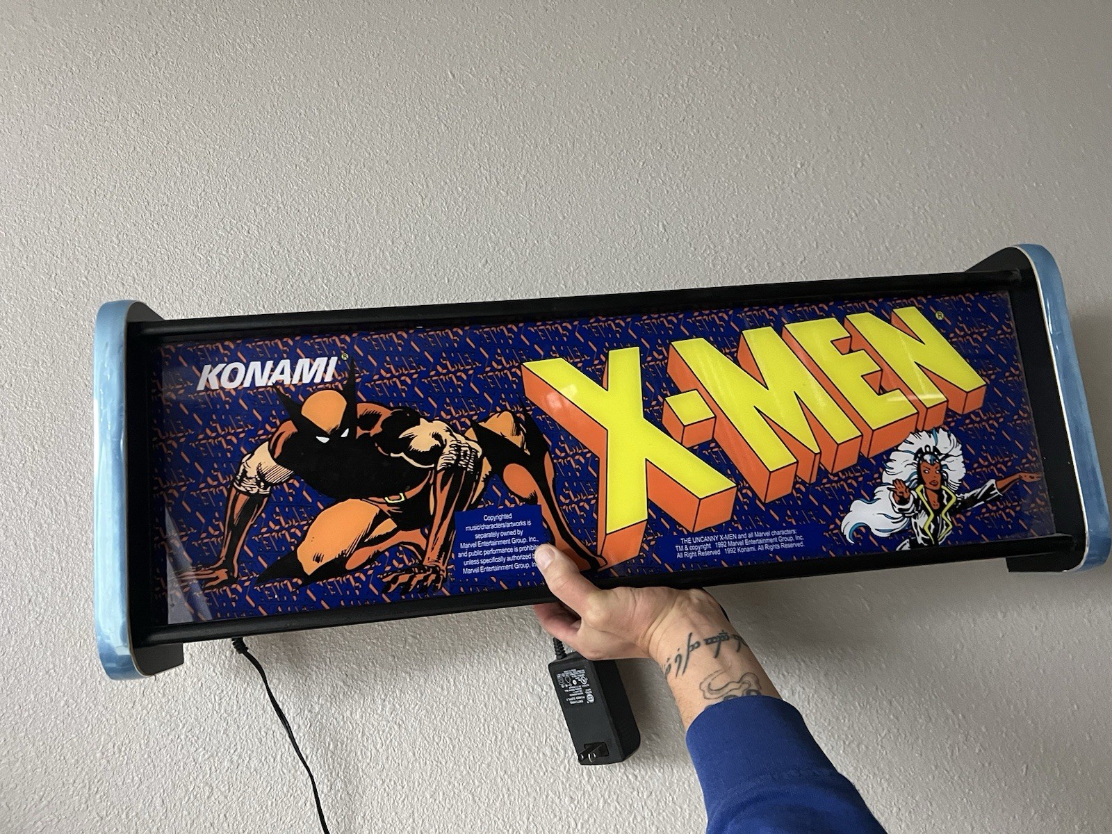 X-Men Arcade Custom LED Light Original Cabinet Uncanny Wolverine Storm Logan