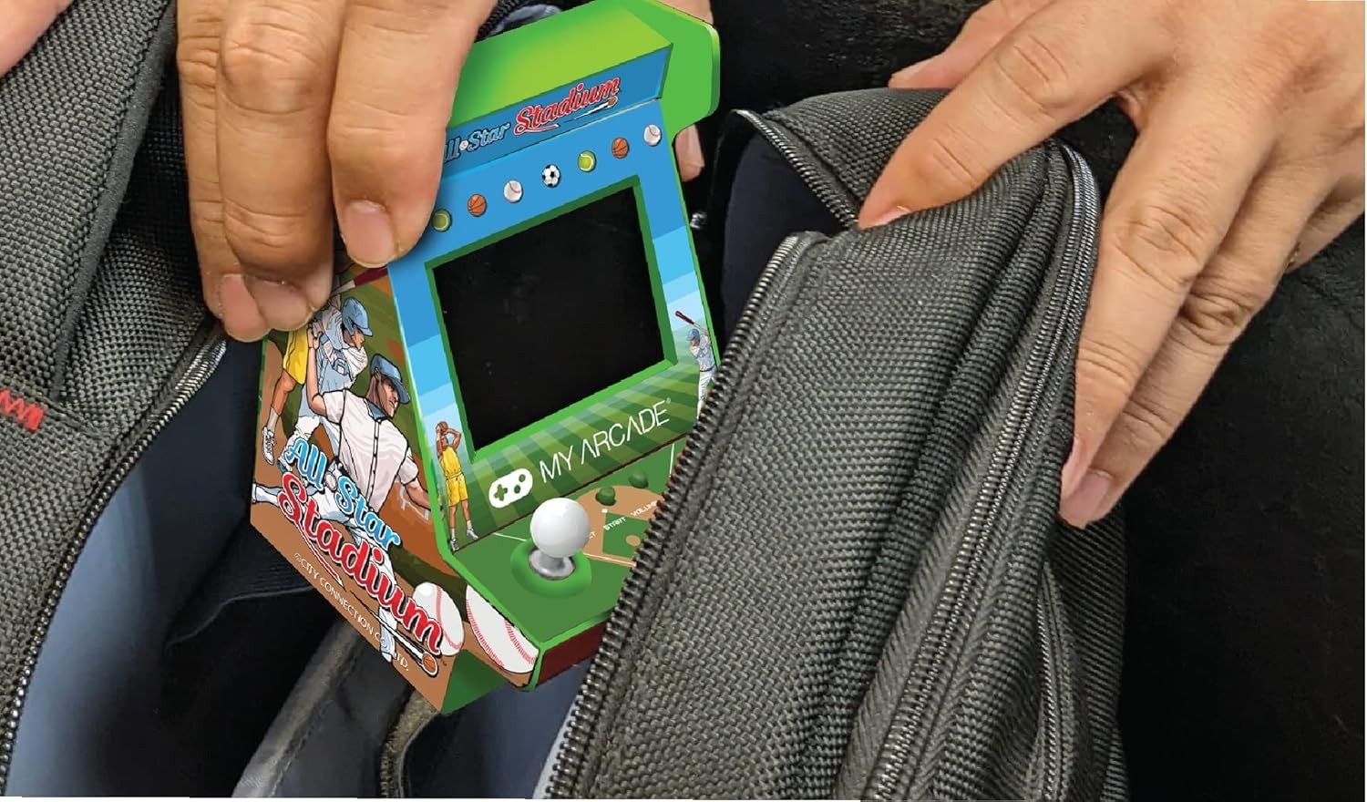 All Star Stadium Nano Player – Portable Mini Arcade w/207 Retro Games, 2.4″ S…