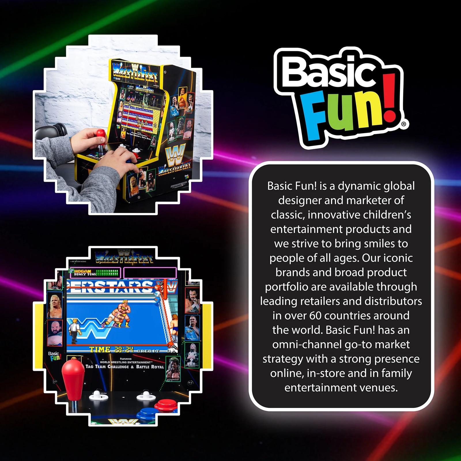 Arcade Classics WWE Counter Series Game 8″ Liquid Crystal Screen & 4 Games