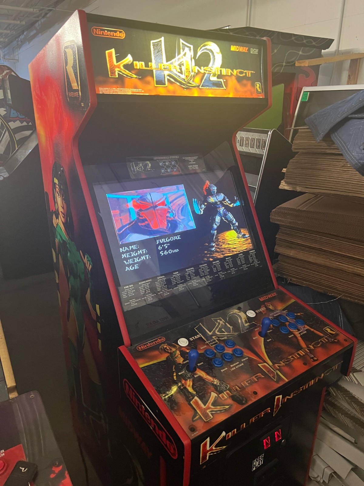KILLER INSTINCT II ARCADE MACHINE by MIDWAY 1996 (Excellent Condition)