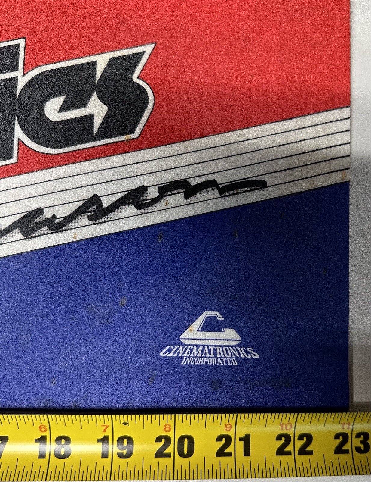 Vintage Arcade Video Game Cinematronics Marquee Header “World Series “