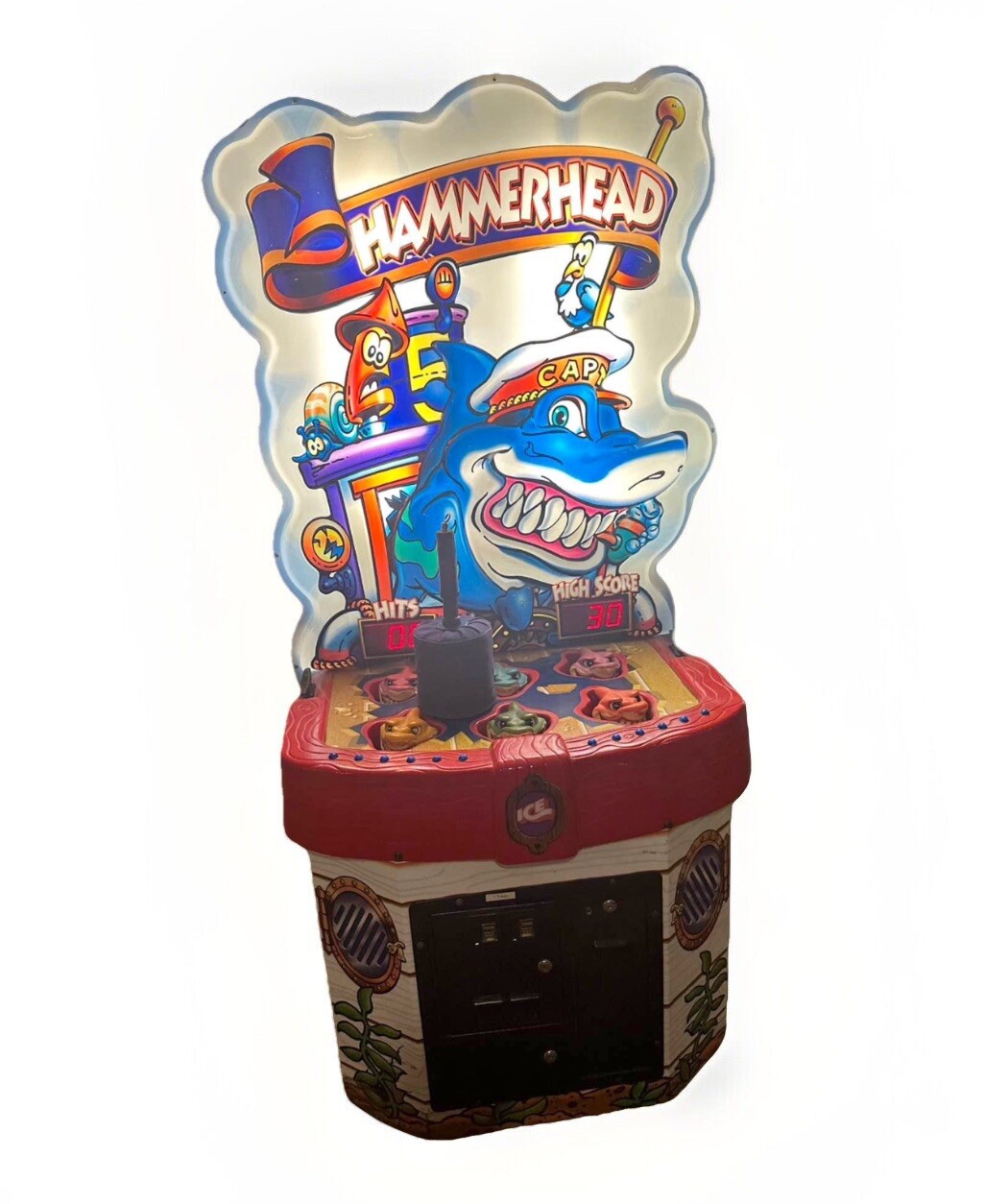 ICE Hammerhead WHACK A MOLE Arcade Redemption Game Machine – WORKING (Free Play)