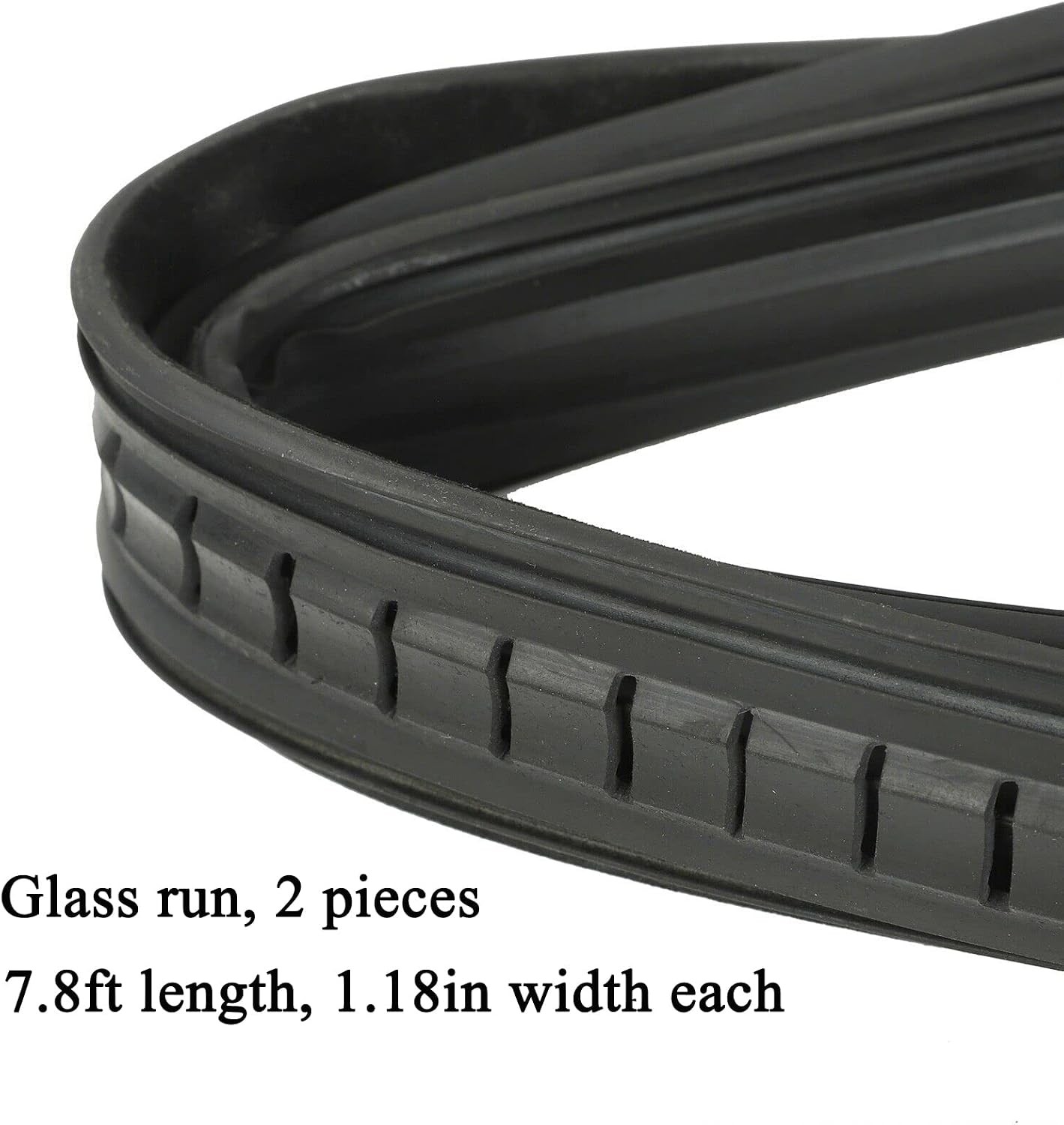 Front Door Window Molding Rubber Felt Trim Seal Weatherstrip Kit | Compatible