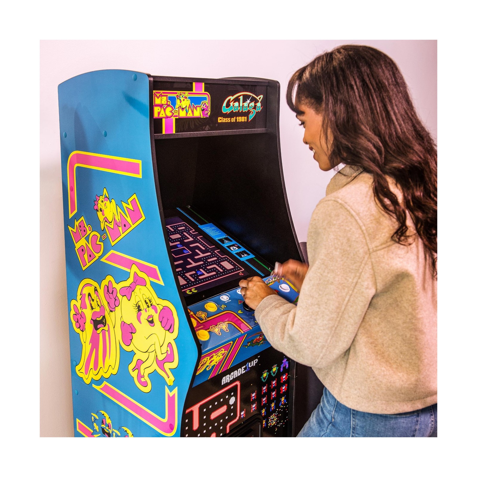 Class of 81’ Arcade Machine Cabinet 12 Classic Games with Wi-Fi Enabled Ga