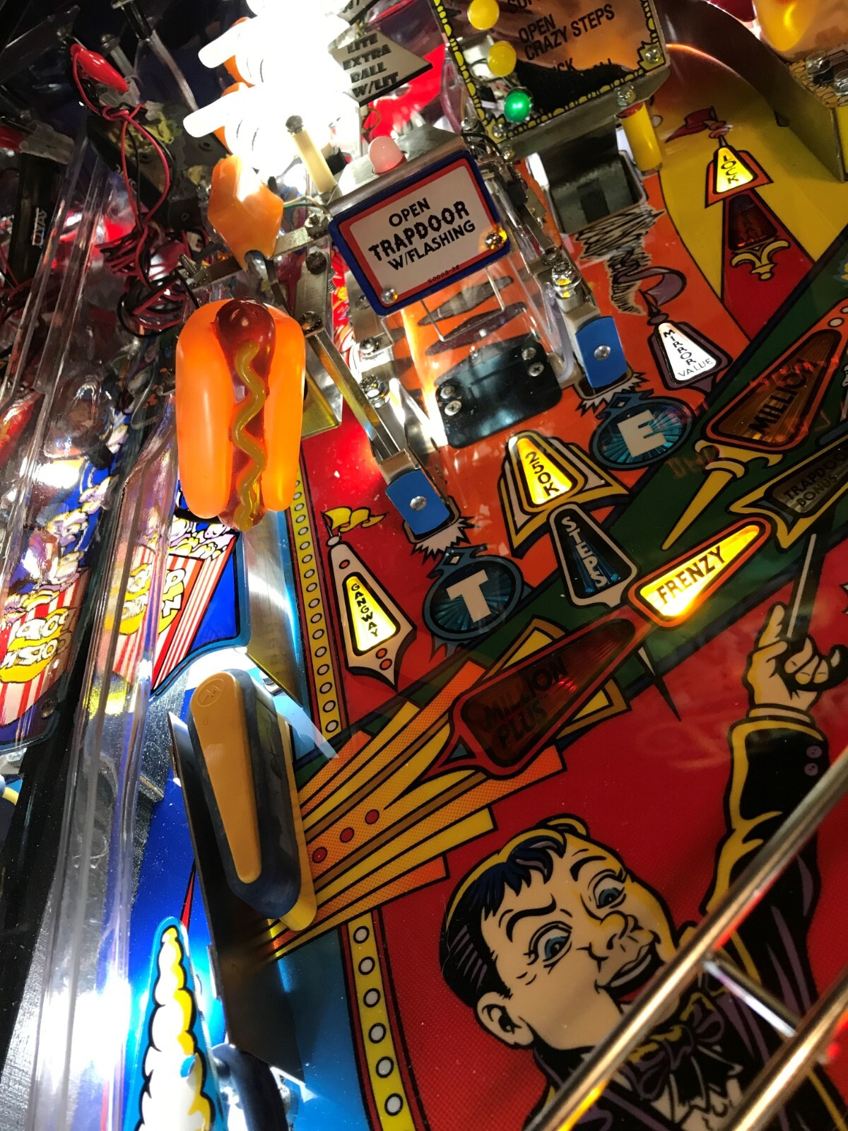 Fun House FH Pinball Machine SMALL HOTDOG LED mod