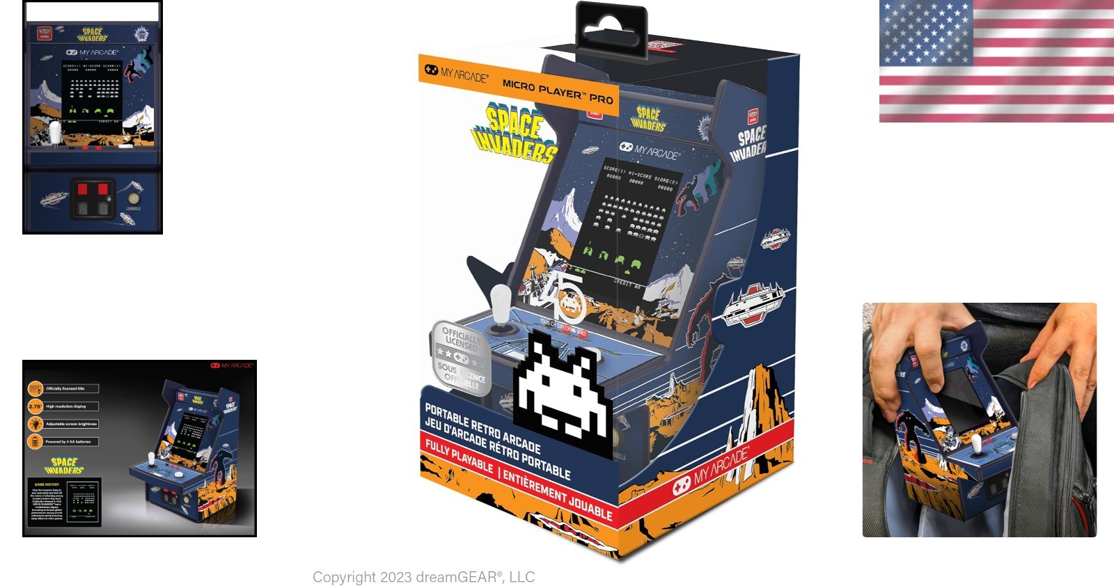 Space Invaders Mini Arcade: Collectible 6.75″ Gaming Machine for Nostalgic Fun