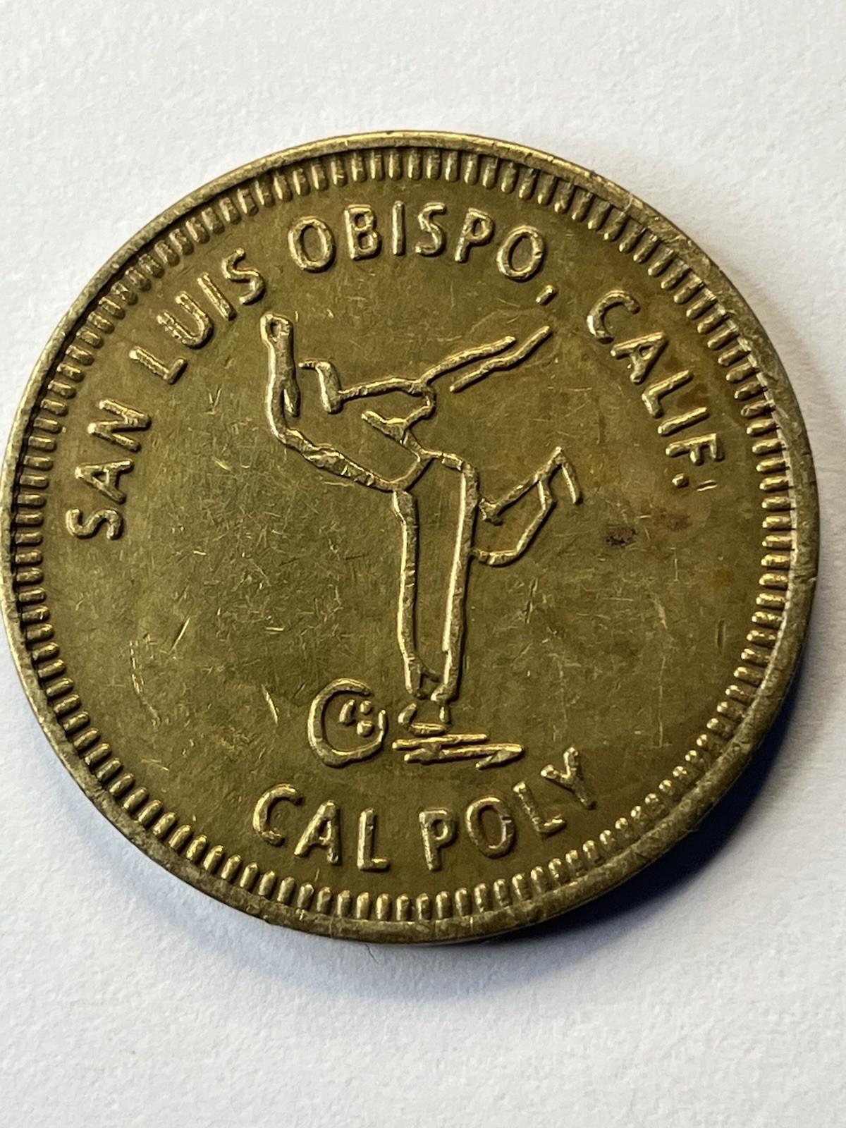 RARE CAL POLY ARCADE TOKEN STUDENT UNION SAN LUIS OBISPO CALIFORNIA Bowling #ua1