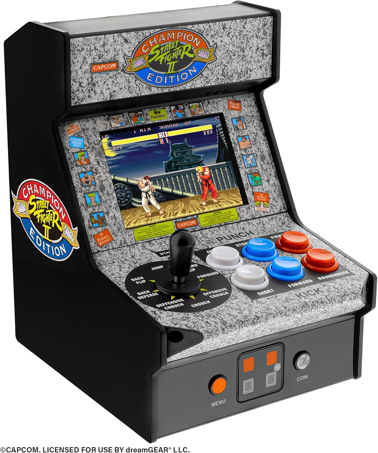 Street Fighter 2 Champion Edition Video Game: Mini Arcade Machine, Arcade Versio