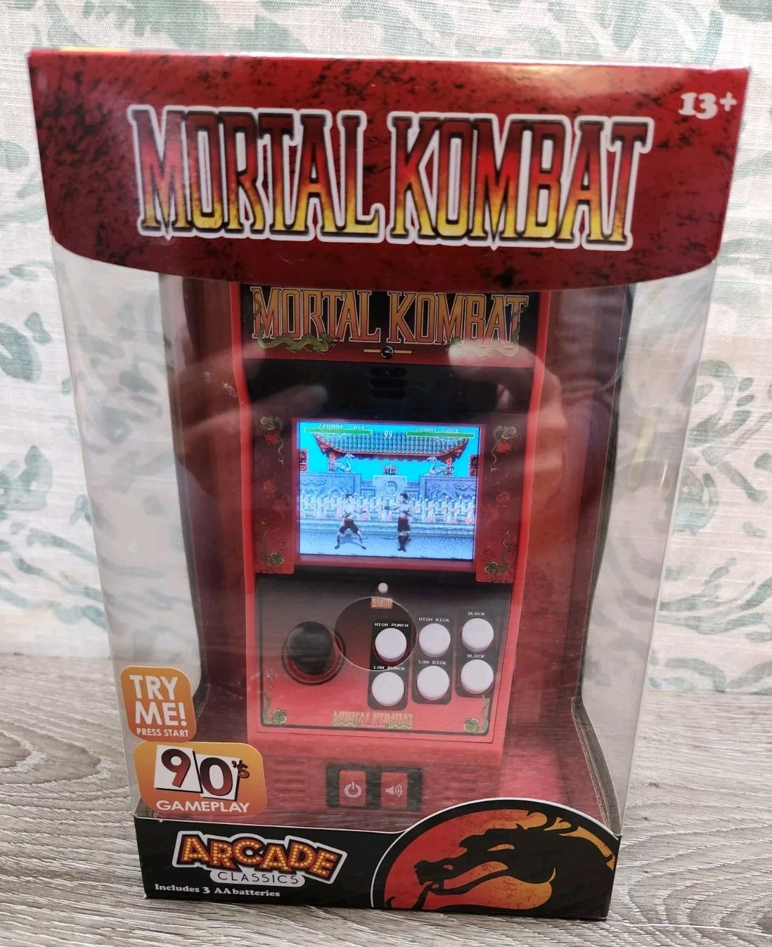 MORTAL KOMBAT Basic Fun Arcade Classics Machine Handheld Game Rare! #15 Combat
