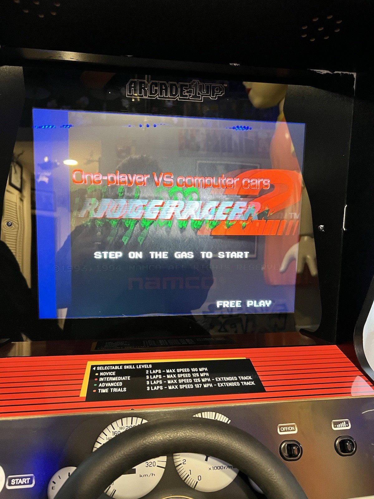 Arcade 1up Ridge Racer 5 in 1 Cabinet With Rumble steering Wheel, Lit & Riser 🔥