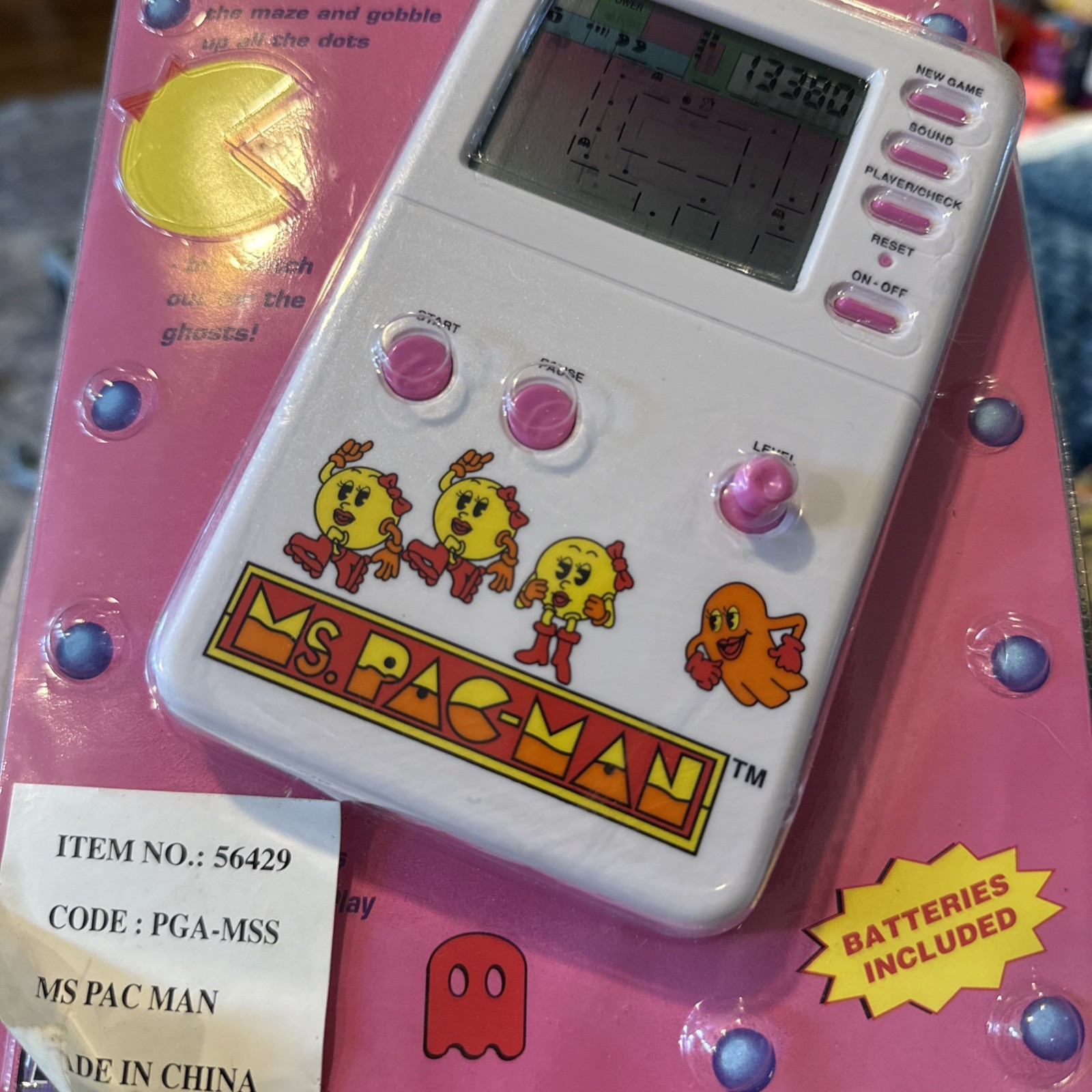 1996 Ms. PacMan Portable Handheld Arcade Game Brand New Factory Sealed MGA-208N
