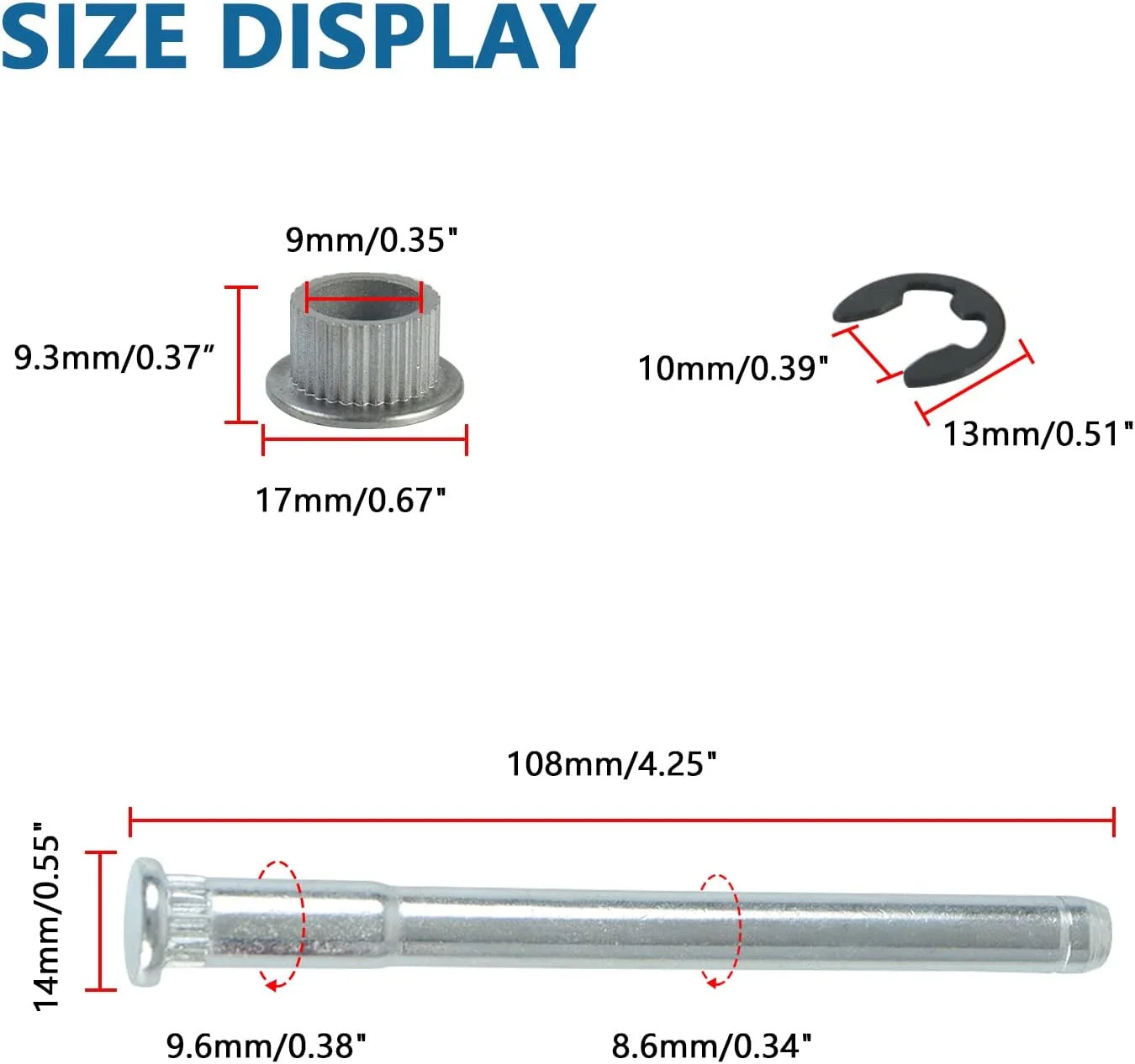 Door Hinge Pin and Bushing Repair Kits Compatible with Pickup Blazer Door Hinge
