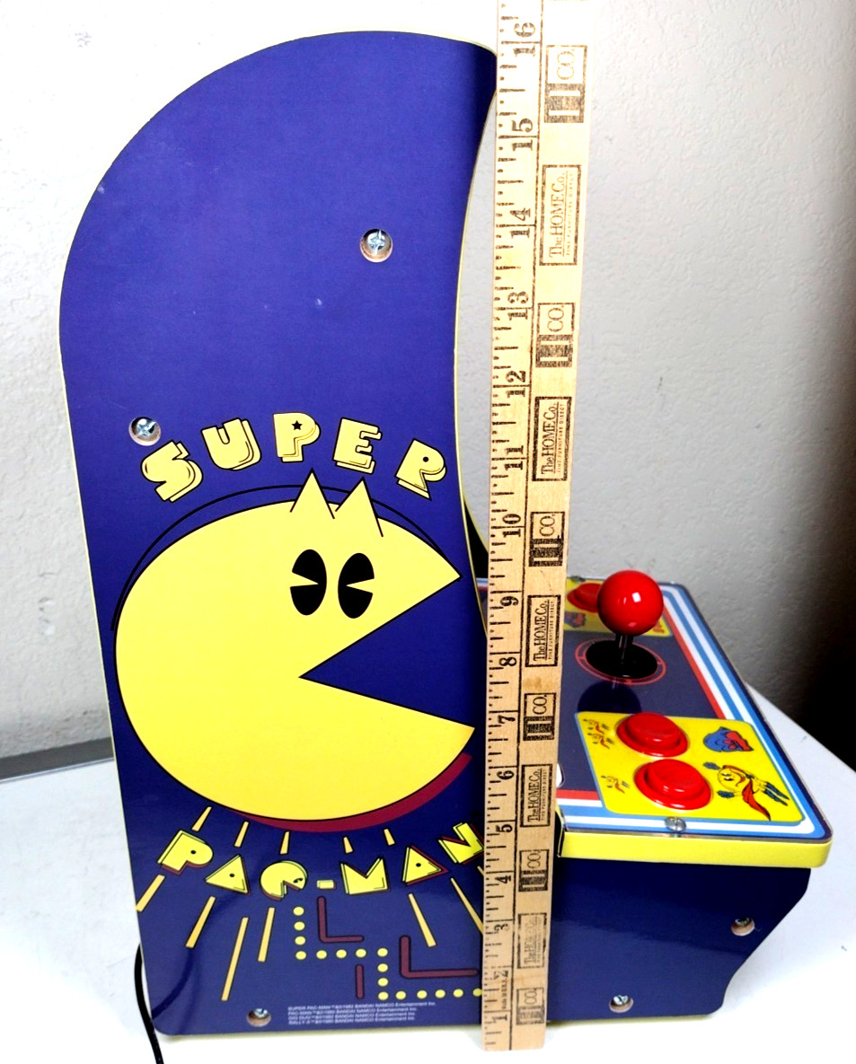 Super Pac-Man Tabletop Retro Arcade Game 4 Games in 1 Arcade-1-Up Works w Issue