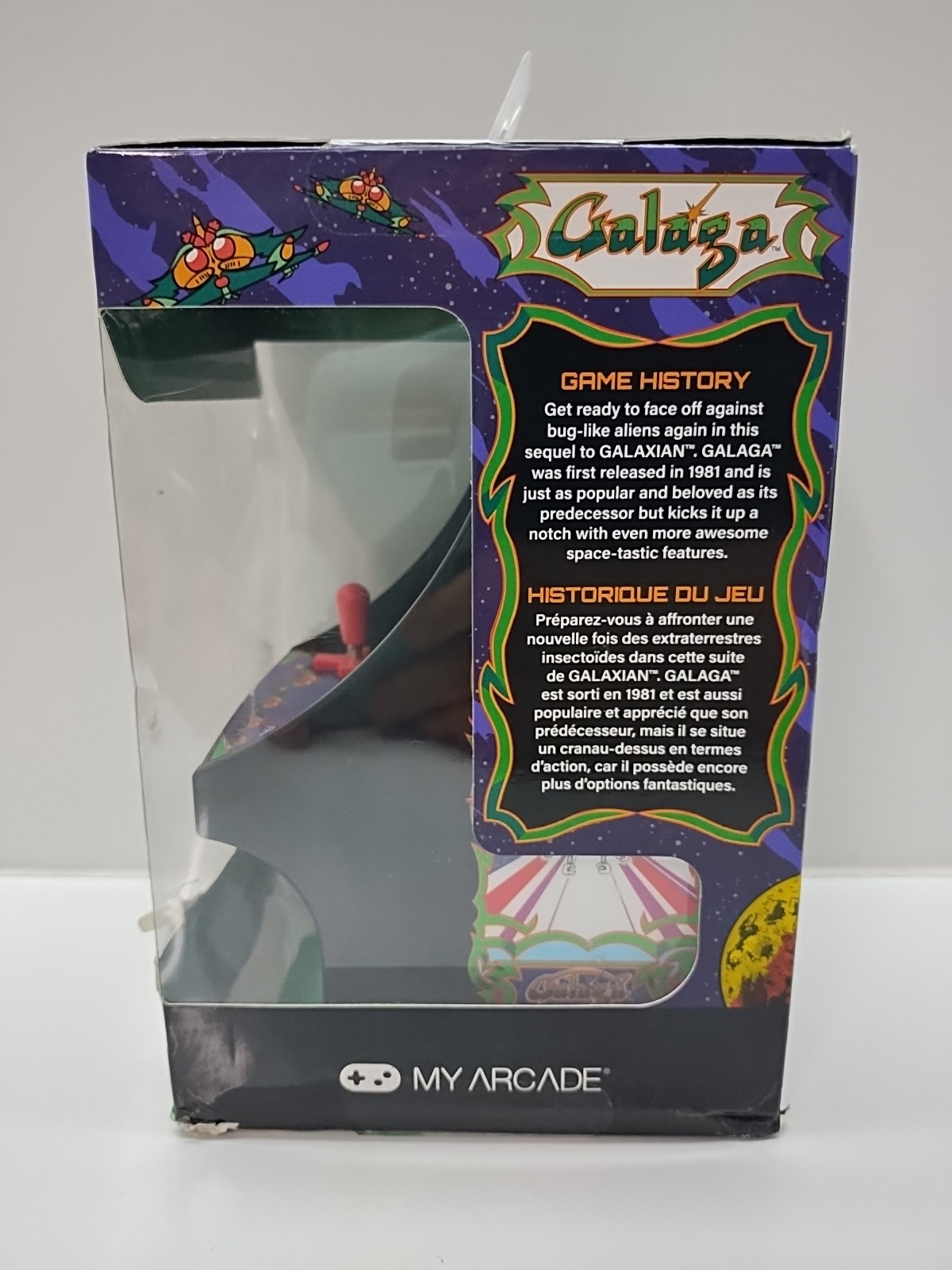 My Arcade Micro Player Retro Arcade [ Galaga ] NEW but box damage.