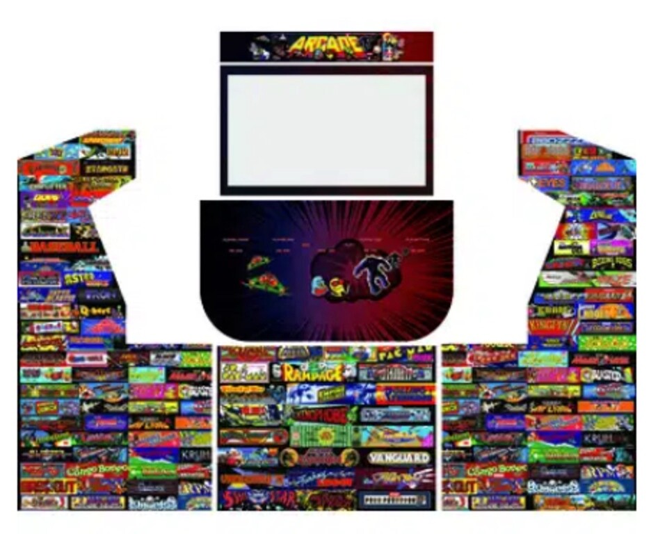 Custom Arcade Game: 500 in 1 | Full Sized 50″ LCD | Suzo Happ Controls | NEW!